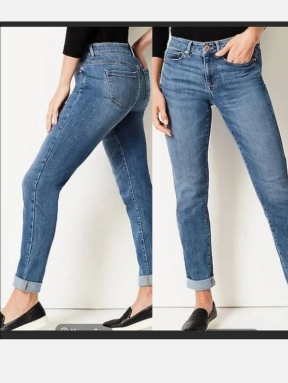 J Jill The Boyfriend Jean Straight Leg Ankle Blue Size 6 Petite